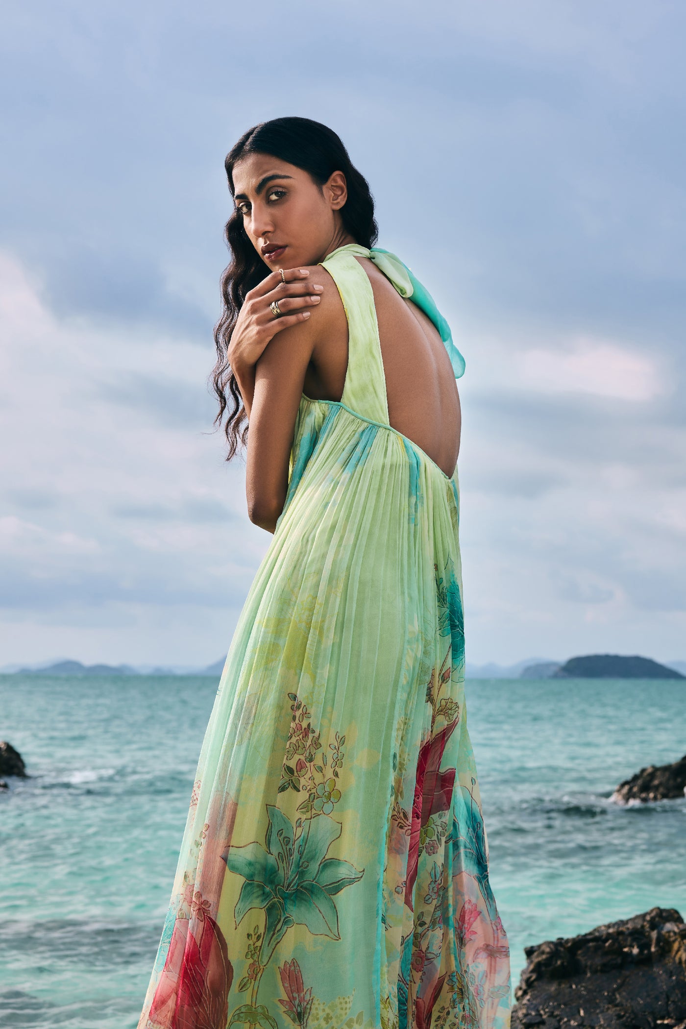 Anita Dongre Emmylou Gown Yellow indian designer wear online shopping melange singapore