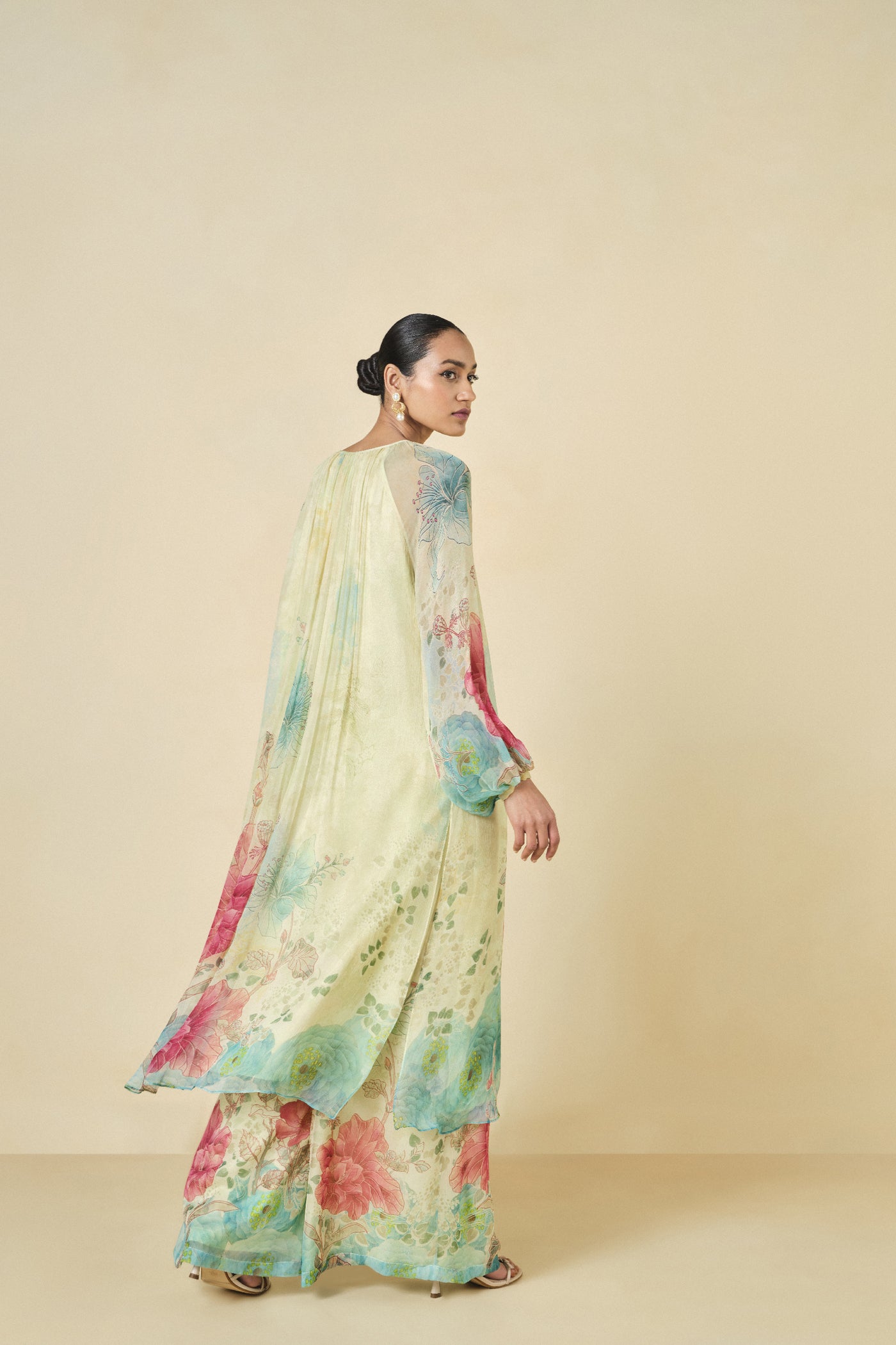 Anita Dongre Emmylou Kurta Set Yellow indian designer wear online shopping melange singapore