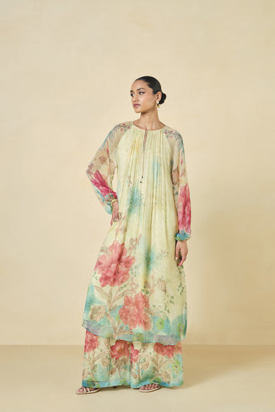 Anita Dongre Emmylou Kurta Set Yellow indian designer wear online shopping melange singapore