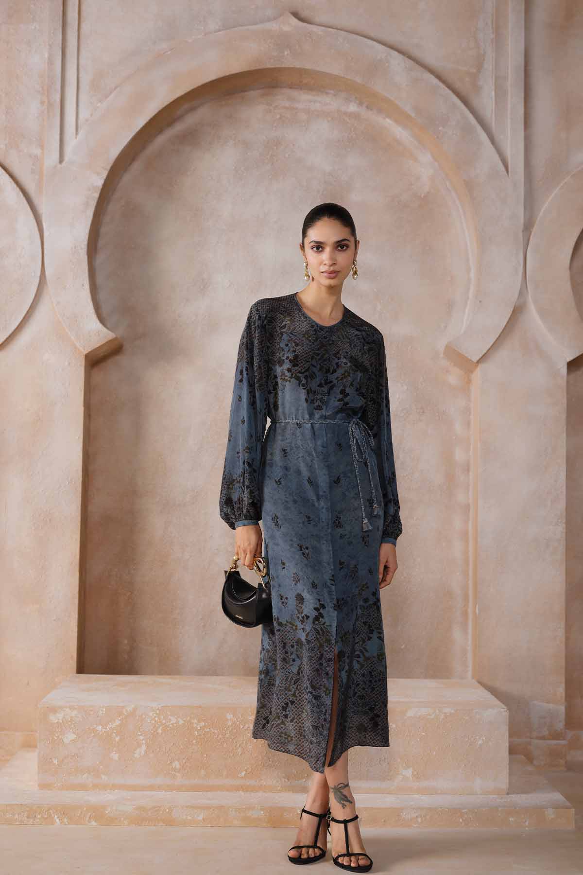 anita dongre blue dress Jazal Dress Blue – Melange Singapore