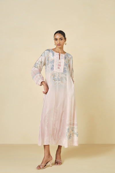 Anita Dongre Laverna Printed Dress Blush indian designer wear online shopping melange singapore
