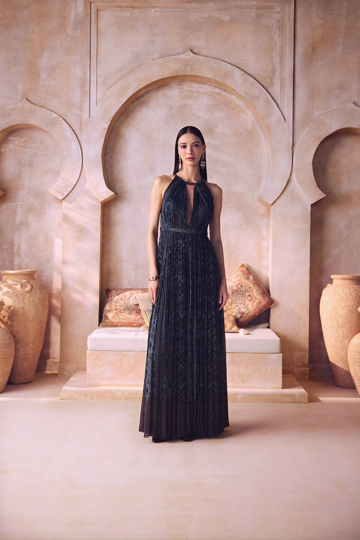 Malayha Gown Blue – Melange Singapore