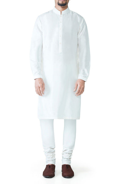 Anita Dongre Off White Silk Churidar Indian designer wear online shopping melange singapore