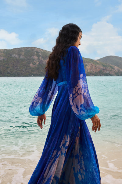 Anita Dongre Out Of The Blue Kaftan Indigo indian designer wear online shopping melange singapore