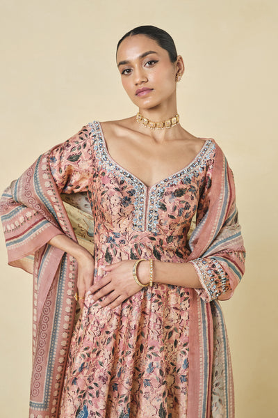 Anita Dongre Themis Anarkali Set Blush indian designer wear online shopping melange singapore