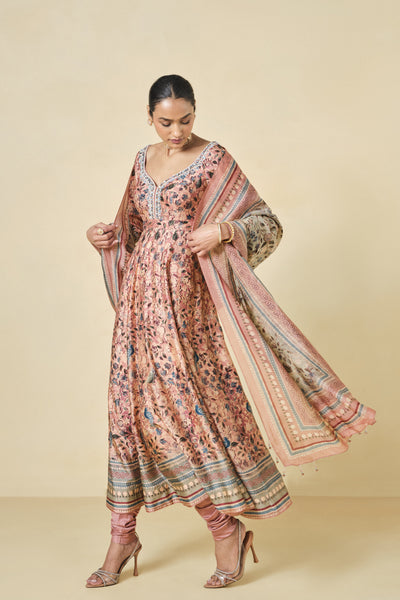 Anita Dongre Themis Anarkali Set Blush indian designer wear online shopping melange singapore