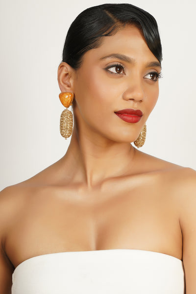 Bijoux Sunset Drop Earrings indian designer wear online shopping melange singapore