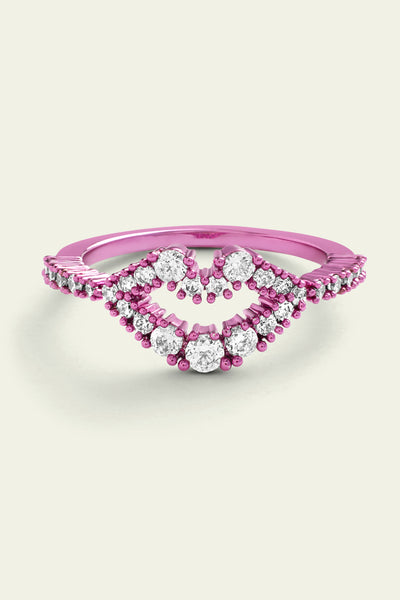 Isharaya Pink Lip Ring indian designer wear online shopping melange singapore