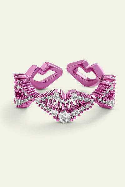 Isharaya Pink Lips Ring indian designer wear online shopping melange singapore