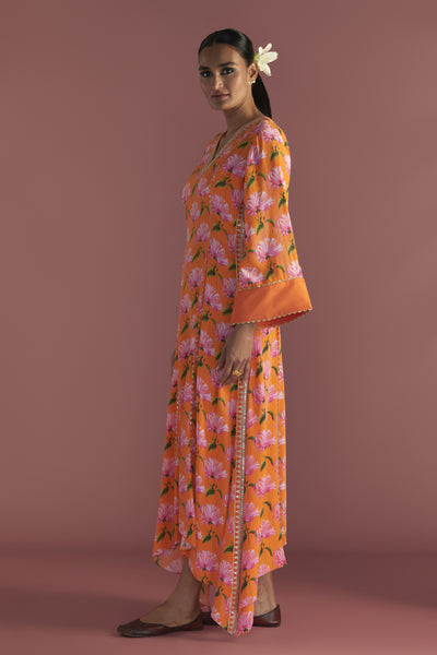 Masaba Orange Mist Kaftan Indian designer wear online shopping melange singapore