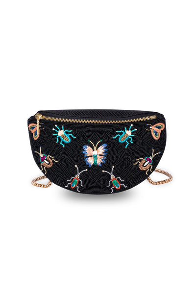 Nomada Love Bug Belt Bag Black indian designer wear online shopping melange singapore