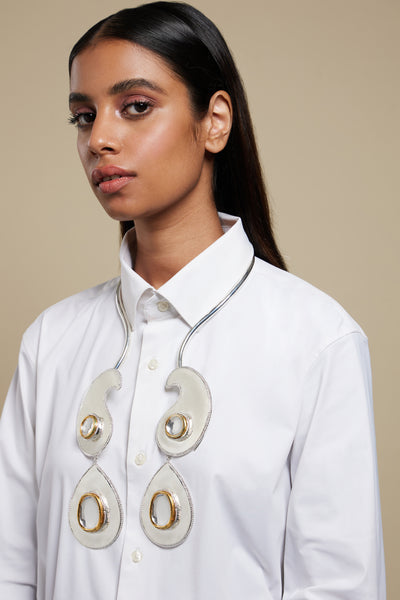 Valliyan Polki Paisley Reverse Necklace jewellery online shopping melange singapore indian designer wear