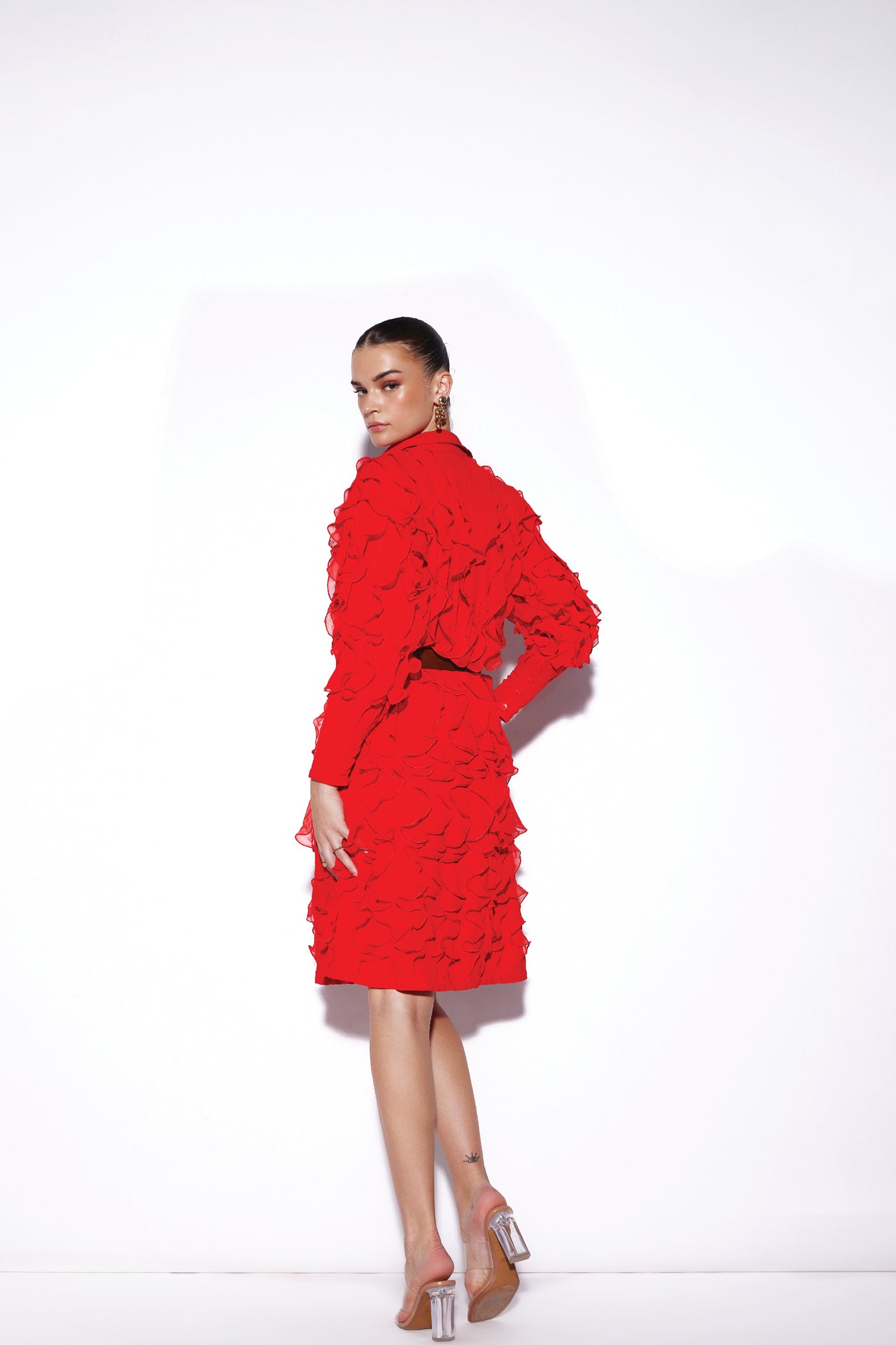 Verb Sadie Ruffle Dress indian designer wear online shopping melange singapore