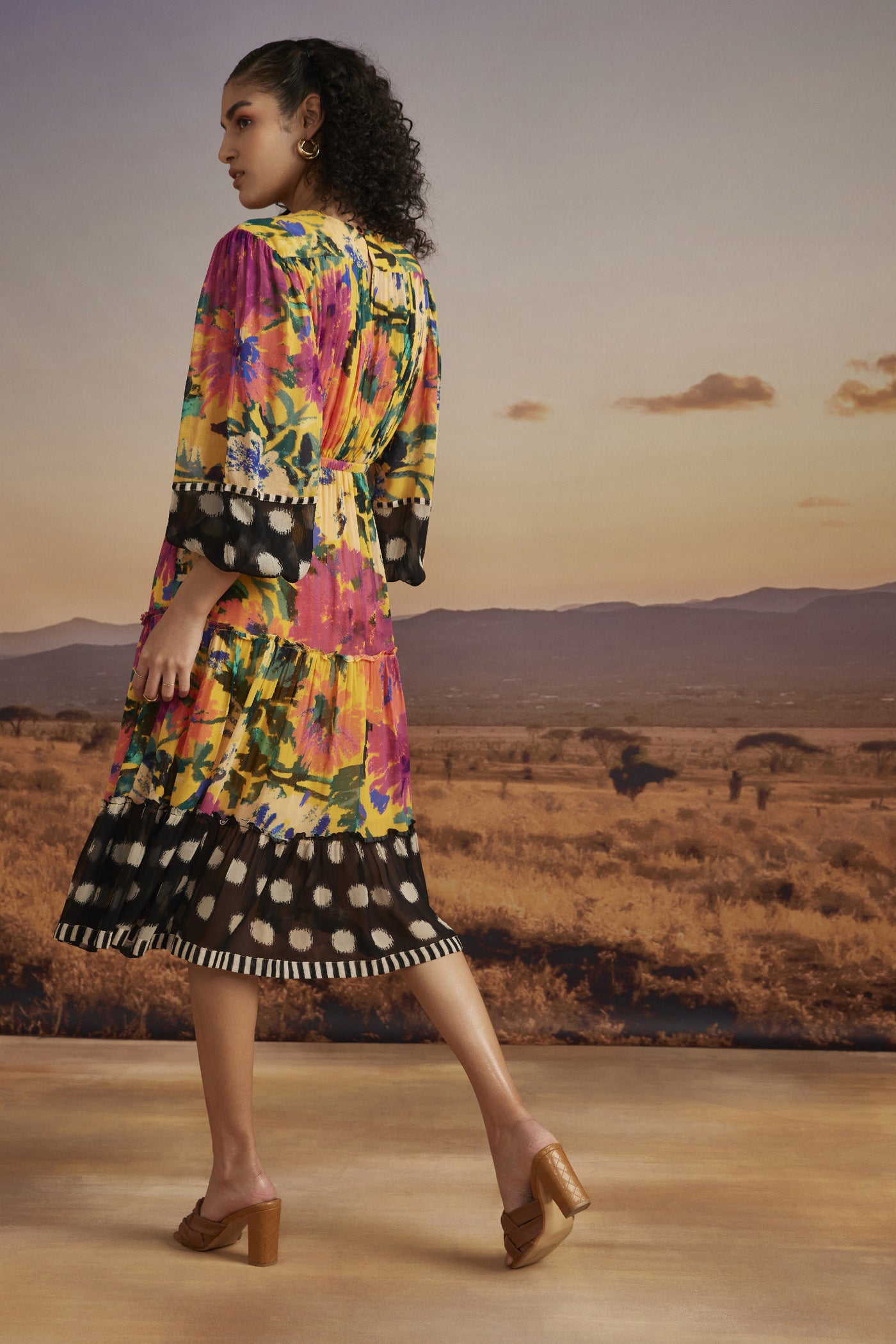Verb Sia Midi Dress indian designer wear online shopping melange singapore