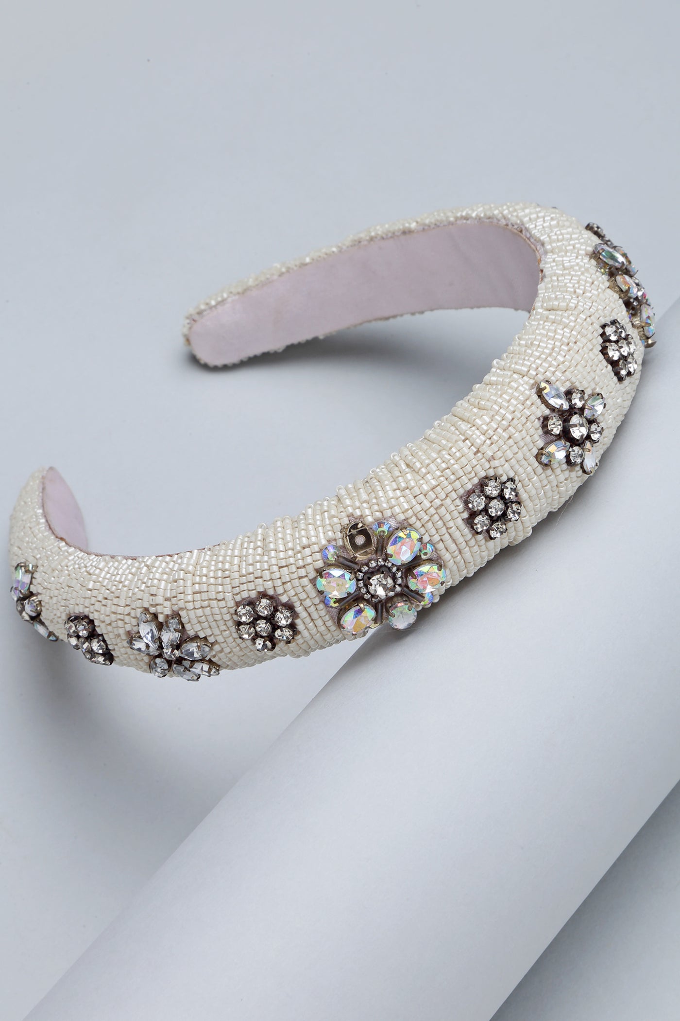 Bijoux by priya chandna Lily Hair Band white fashion accessories indian designer wear online shopping melange singapore
