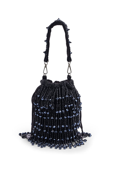 Bijoux by priya chandna rain drop potli black fashion accessories indian designer wear online shopping melange singapore