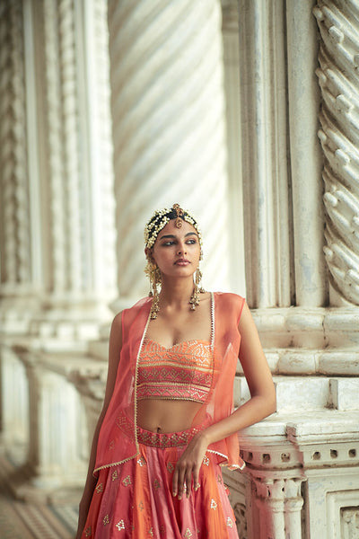 Gopi Vaid Zarra Lehenga festive indian designer womenswear fashion online shopping melange singapore