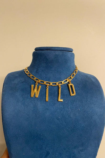 Valliyan word power WILD Necklace Gold fashion jewellery online shopping melange singapore indian designer wear