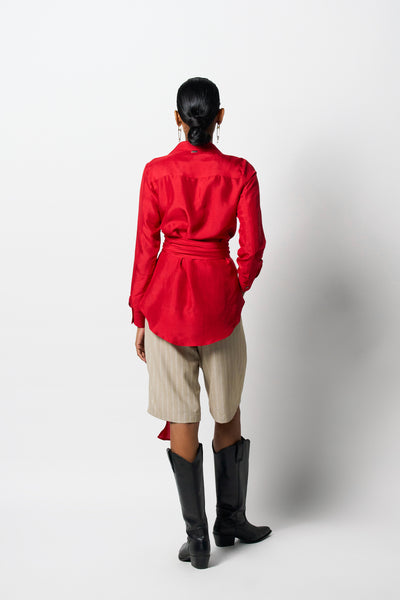 431-88 by Shweta Kapur Beaded Kim Shirt Indian designer wear online shopping melange singapore