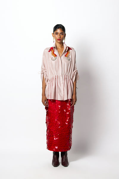 431-88 by Shweta Kapur Cherry Skirt Indian designer wear online shopping melange singapore