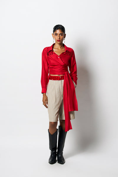 431-88 by Shweta Kapur City Shorts Indian designer wear online shopping melange singapore
