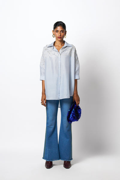 431-88 by Shweta Kapur Clutch Pants Indian designer wear online shopping melange singapore