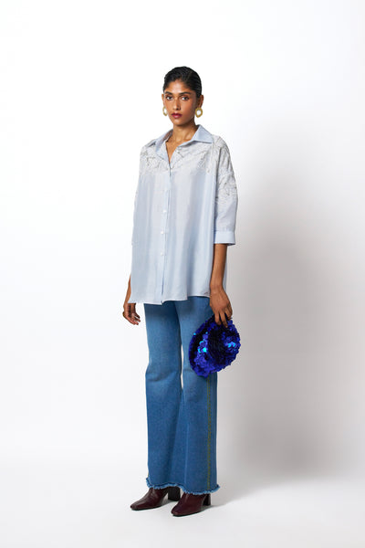 431-88 by Shweta Kapur Clutch Pants Indian designer wear online shopping melange singapore