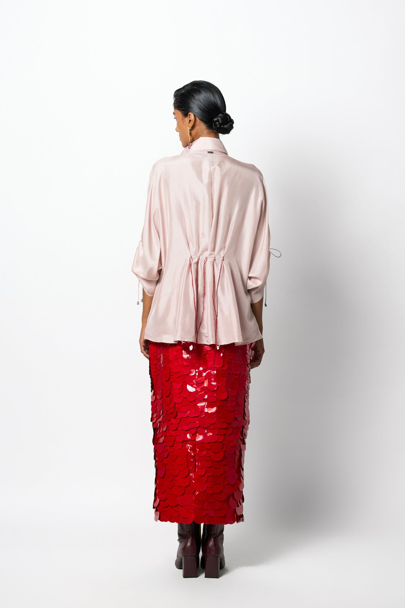 431-88 by Shweta Kapur Coral Kimono Indian designer wear online shopping melange singapore