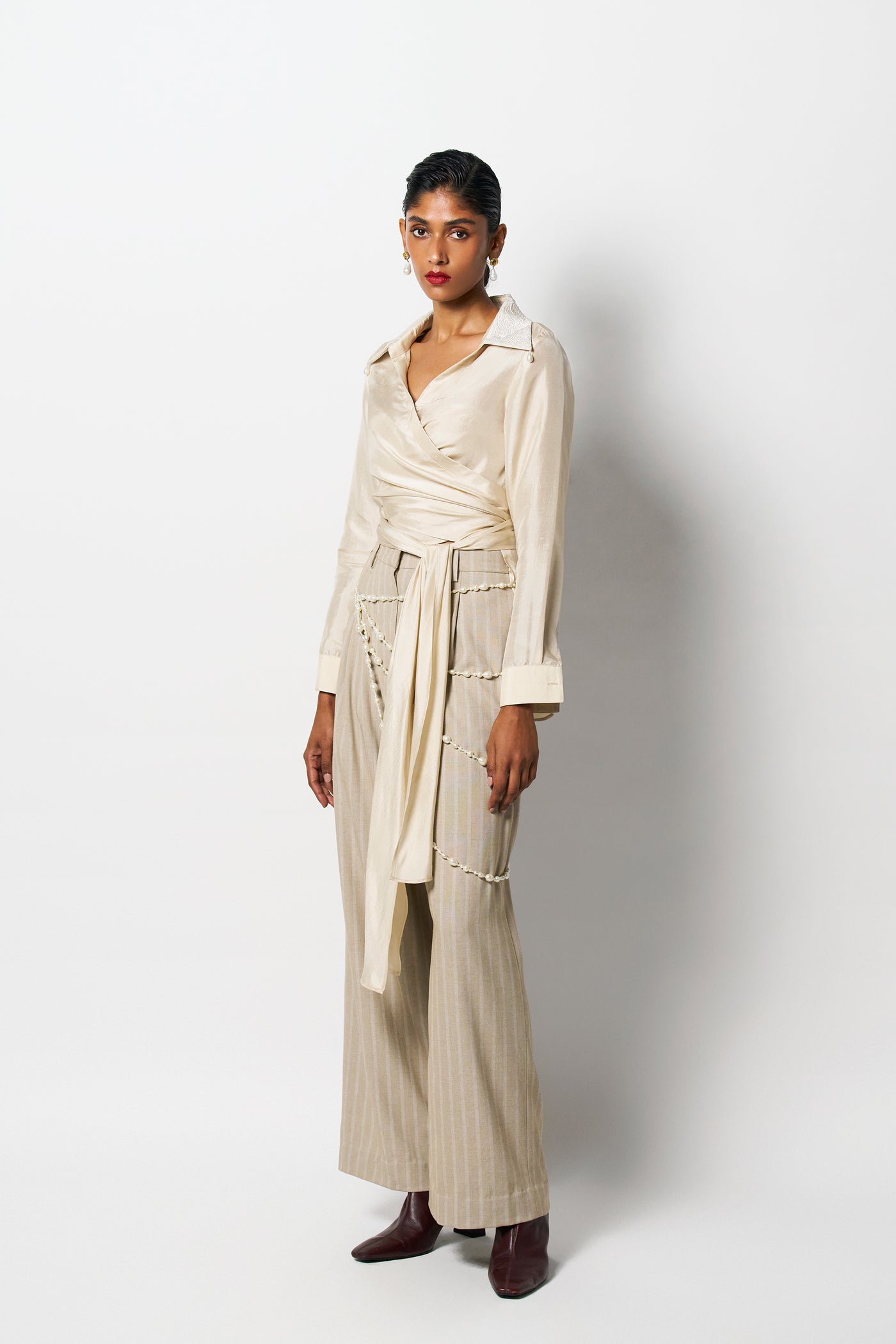 431-88 by Shweta Kapur Lee Kim Shirt Indian designer wear online shopping melange singapore