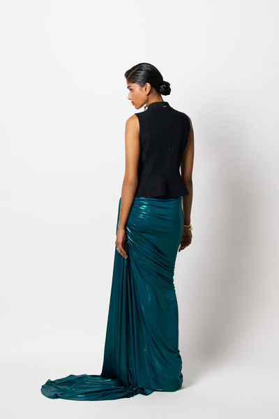 431-88 by Shweta Kapur Liquid Kaai Skirt Indian designer wear online shopping melange singapore