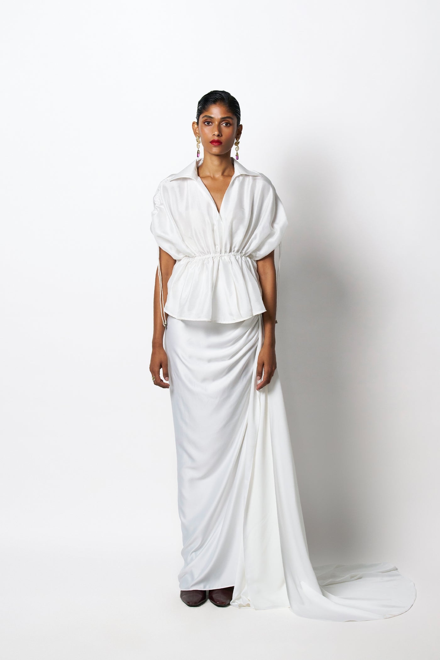 431-88 by Shweta Kapur Nushka Shirt Indian designer wear online shopping melange singapore