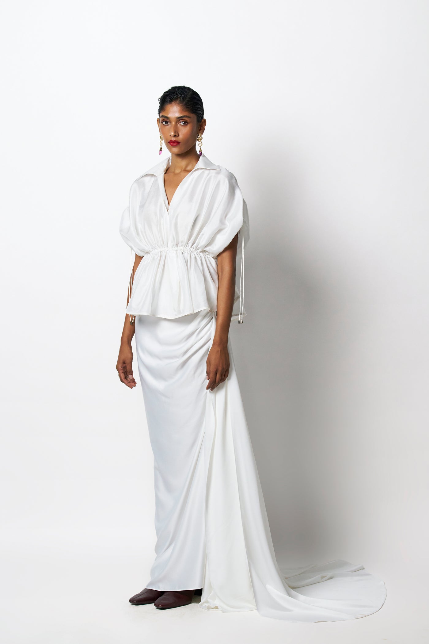 431-88 by Shweta Kapur Nushka Shirt Indian designer wear online shopping melange singapore