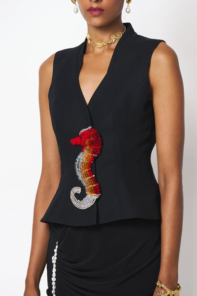 431-88 by Shweta Kapur Ocean Blazer Indian designer wear online shopping melange singapore