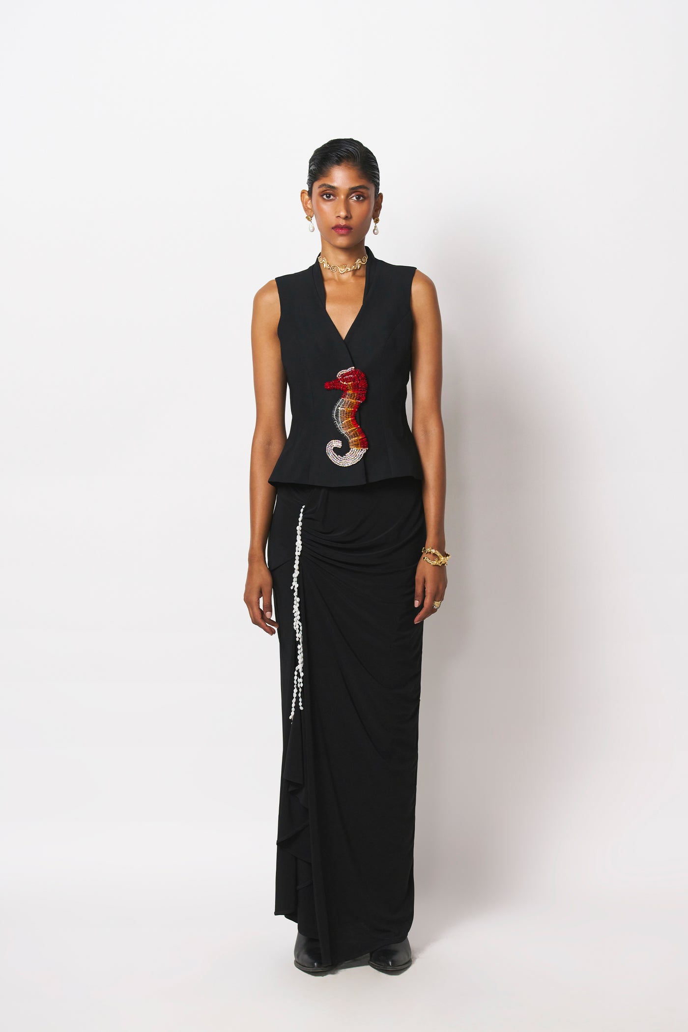 431-88 by Shweta Kapur Ocean Blazer Indian designer wear online shopping melange singapore