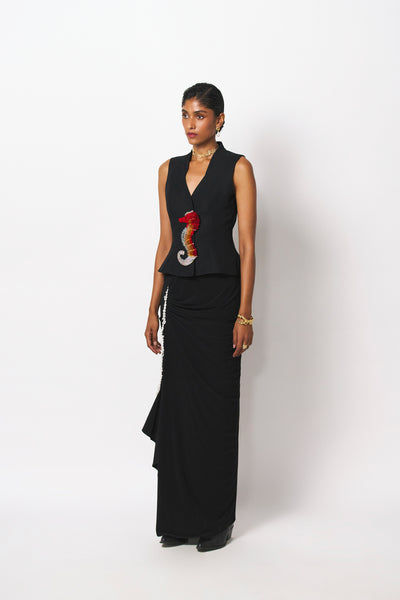431-88 by Shweta Kapur Ocean Blazer Indian designer wear online shopping melange singapore