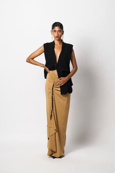 431-88 by Shweta Kapur Pecan Skirt Indian designer wear online shopping melange singapore