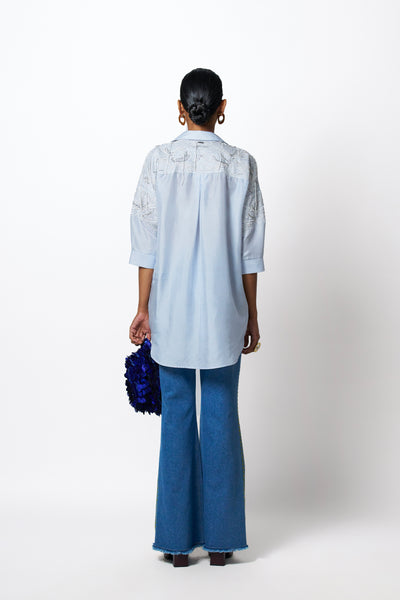 431-88 by Shweta Kapur Ro Shirt Indian designer wear online shopping melange singapore