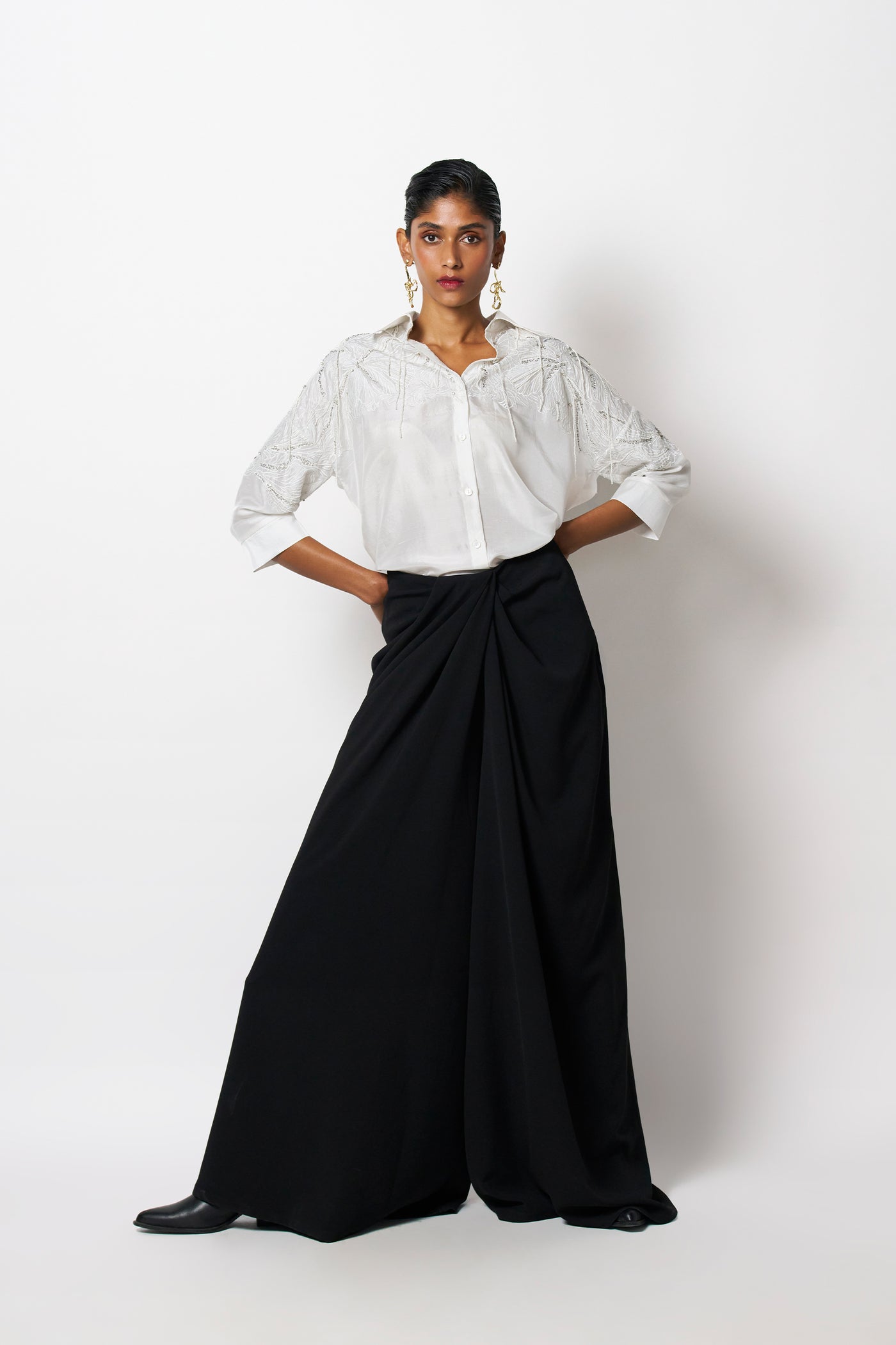 431-88 by Shweta Kapur Sky Pants Indian designer wear online shopping melange singapore
