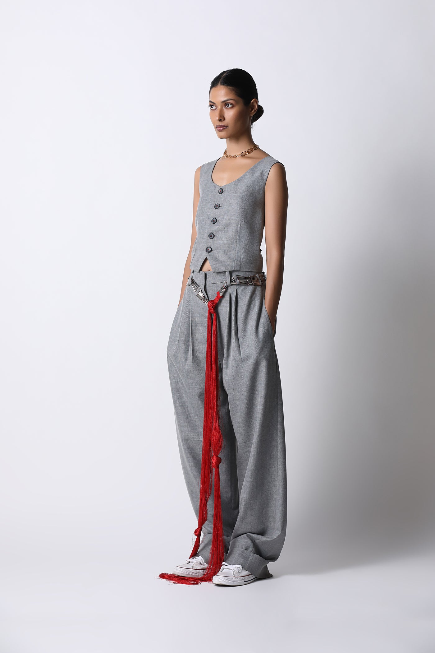 431-88 by Shweta Kapur Alex Waistcoat indian designer wear online shopping melange singapore