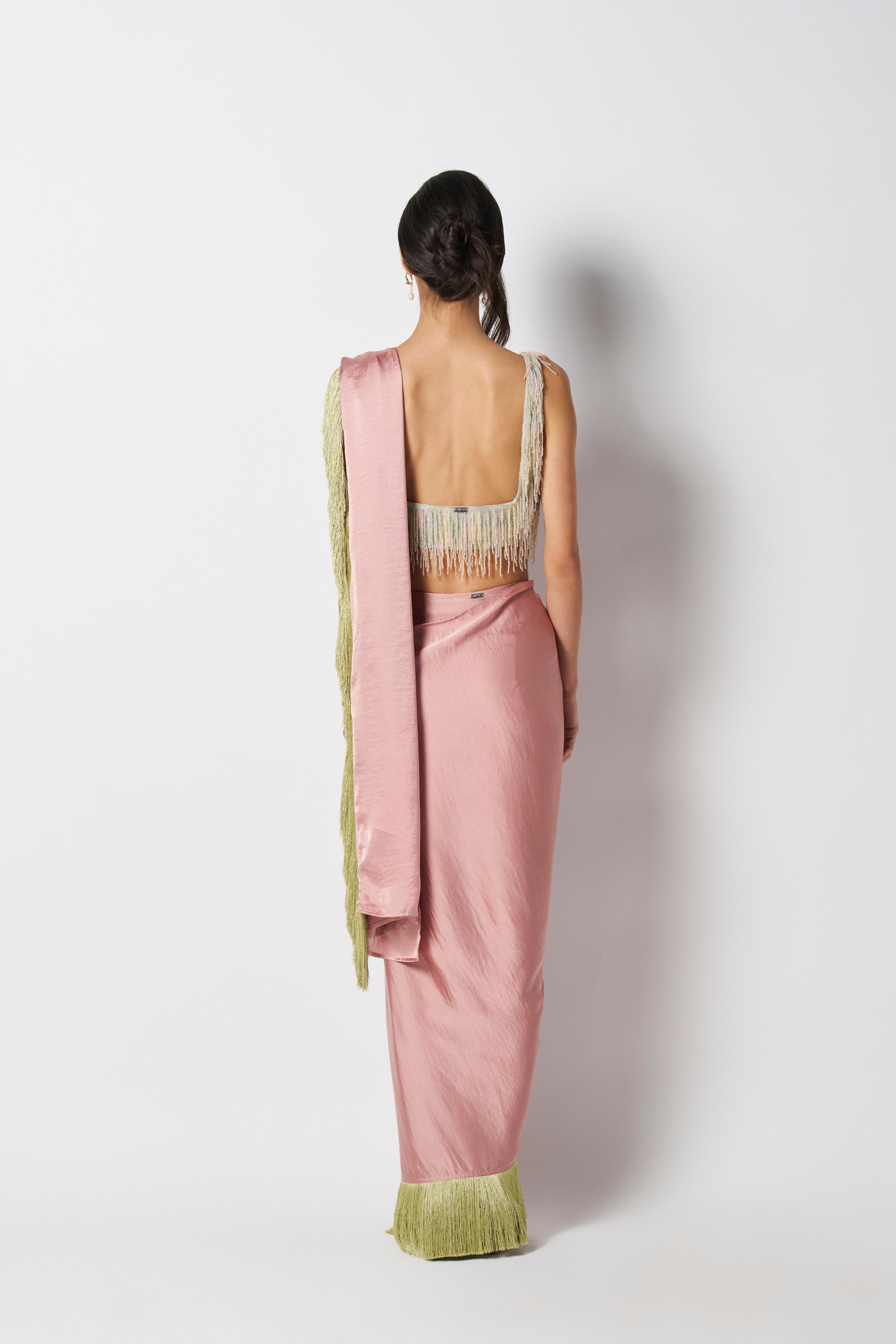 431-88 by Shweta Kapur Bead Fringe Blouse Indian designer wear online shopping melange singapore
