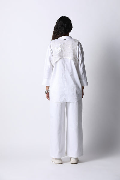 431-88 by Shweta Kapur Denim Palazzo indian designer wear online shopping melange singapore