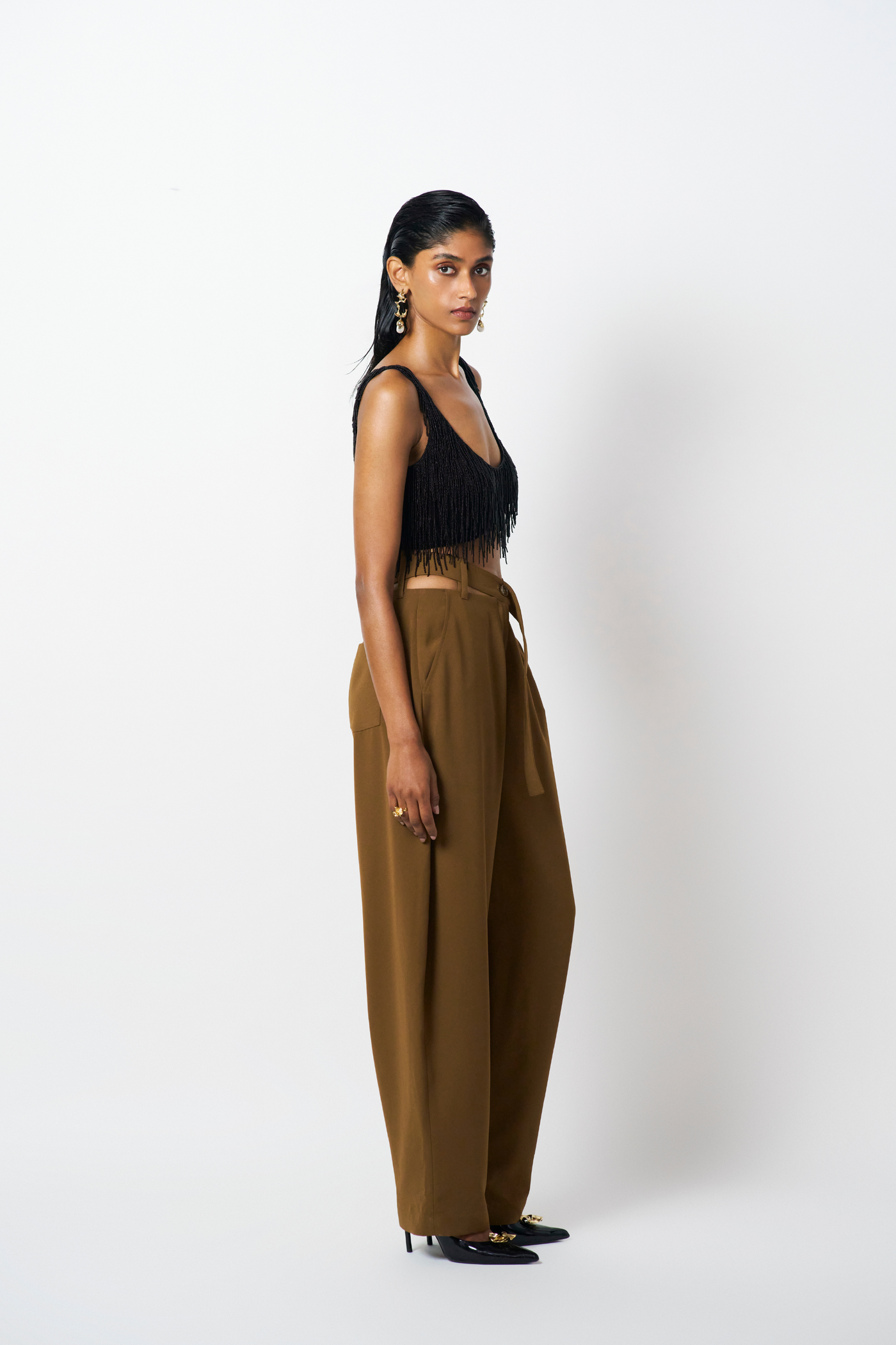 431-88 by Shweta Kapur Espresso Pants Indian designer wear online shopping melange singapore