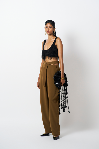 431-88 by Shweta Kapur Espresso Pants Indian designer wear online shopping melange singapore