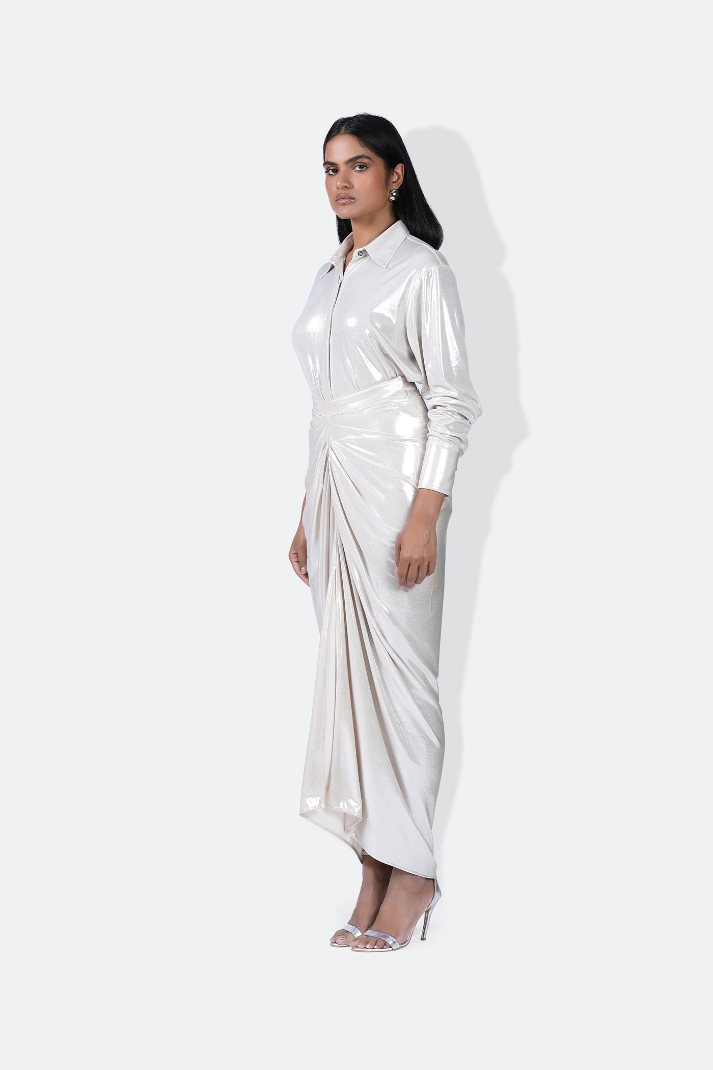 431-88 by Shweta Kapur Essential Jersey Shirt indian designer wear online shopping melange singapore