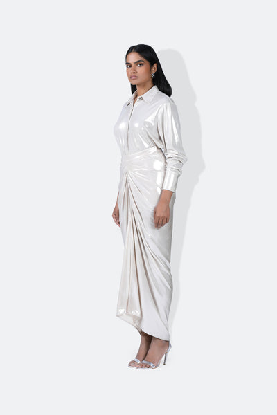 431-88 by Shweta Kapur Essential Jersey Shirt indian designer wear online shopping melange singapore