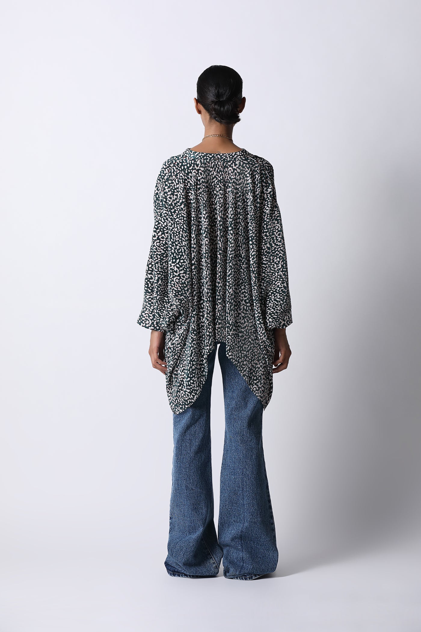 431-88 by Shweta Kapur Flared Jeans indian designer wear online shopping melange singapore