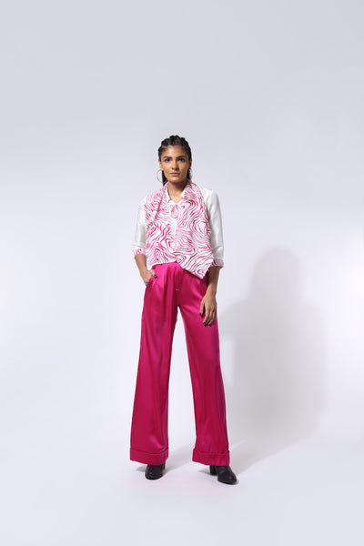 431-88 by Shweta Kapur Flora Scarf Shirt indian designer wear online shopping melange singapore