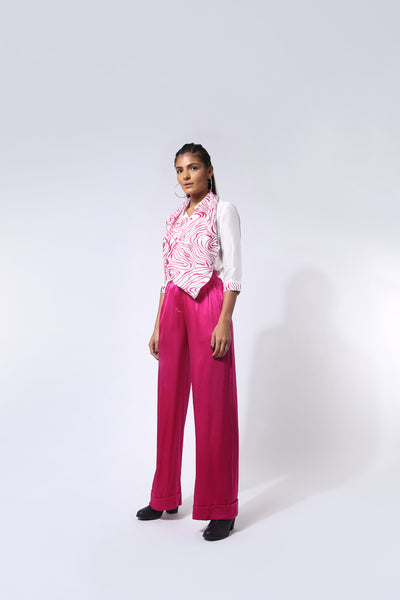 431-88 by Shweta Kapur Flora Scarf Shirt indian designer wear online shopping melange singapore