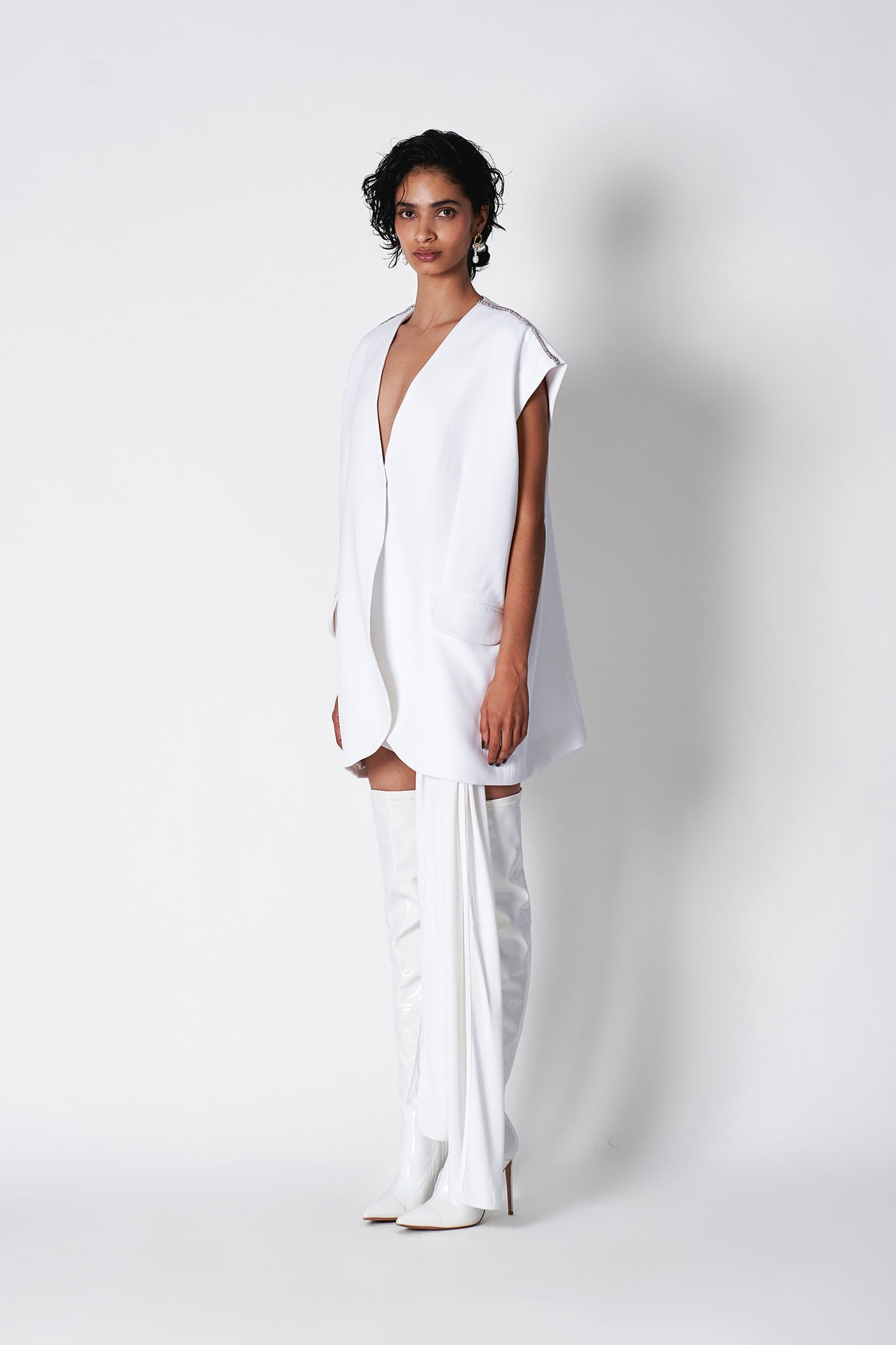 431-88 by Shweta Kapur Jay Waistcoat indian designer wear online shopping melange singapore