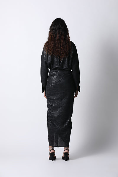 431-88 by Shweta Kapur Leaf Tulum Skirt indian designer wear online shopping melange singapore